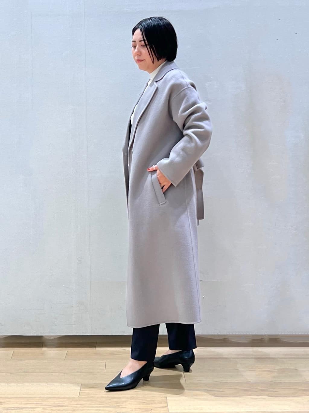 shimaさんの「INDIVI｜【洗える/UVケア/エコ/日本製】ストレッチノーカラージャケット」を使ったコーディネート