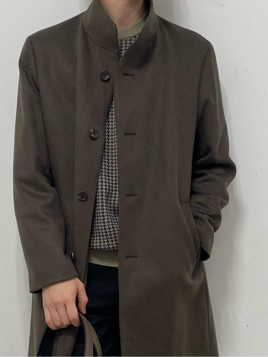shoumaさんの「TAKEO KIKUCHI｜【ウールカシミヤブレンド】ビーバー調 スタンドカラー コート」を使ったコーディネート