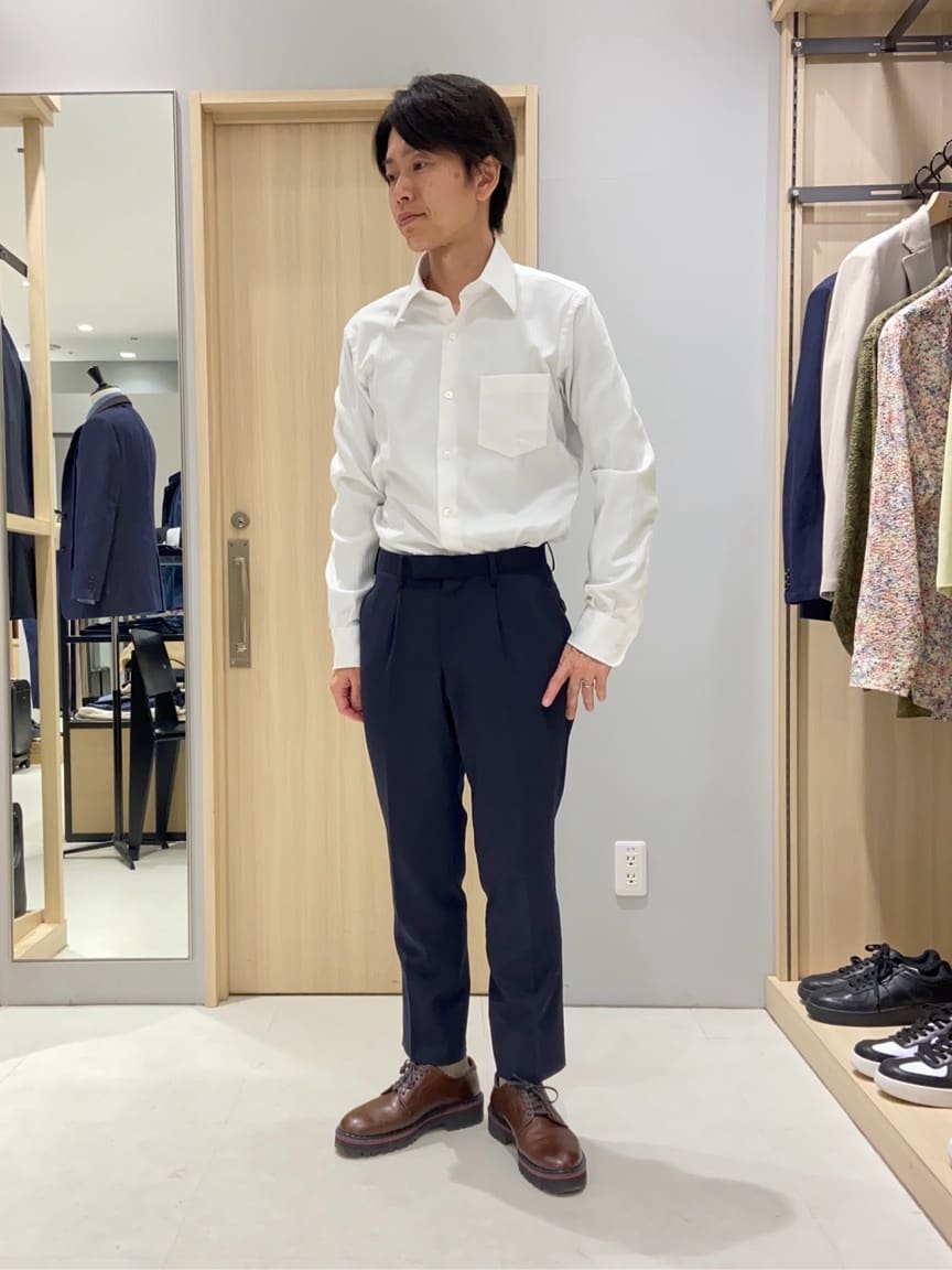 わいずみさんの「TAKEO KIKUCHI｜【Made in JAPAN】ドビーストライプ ドレス シャツ」を使ったコーディネート