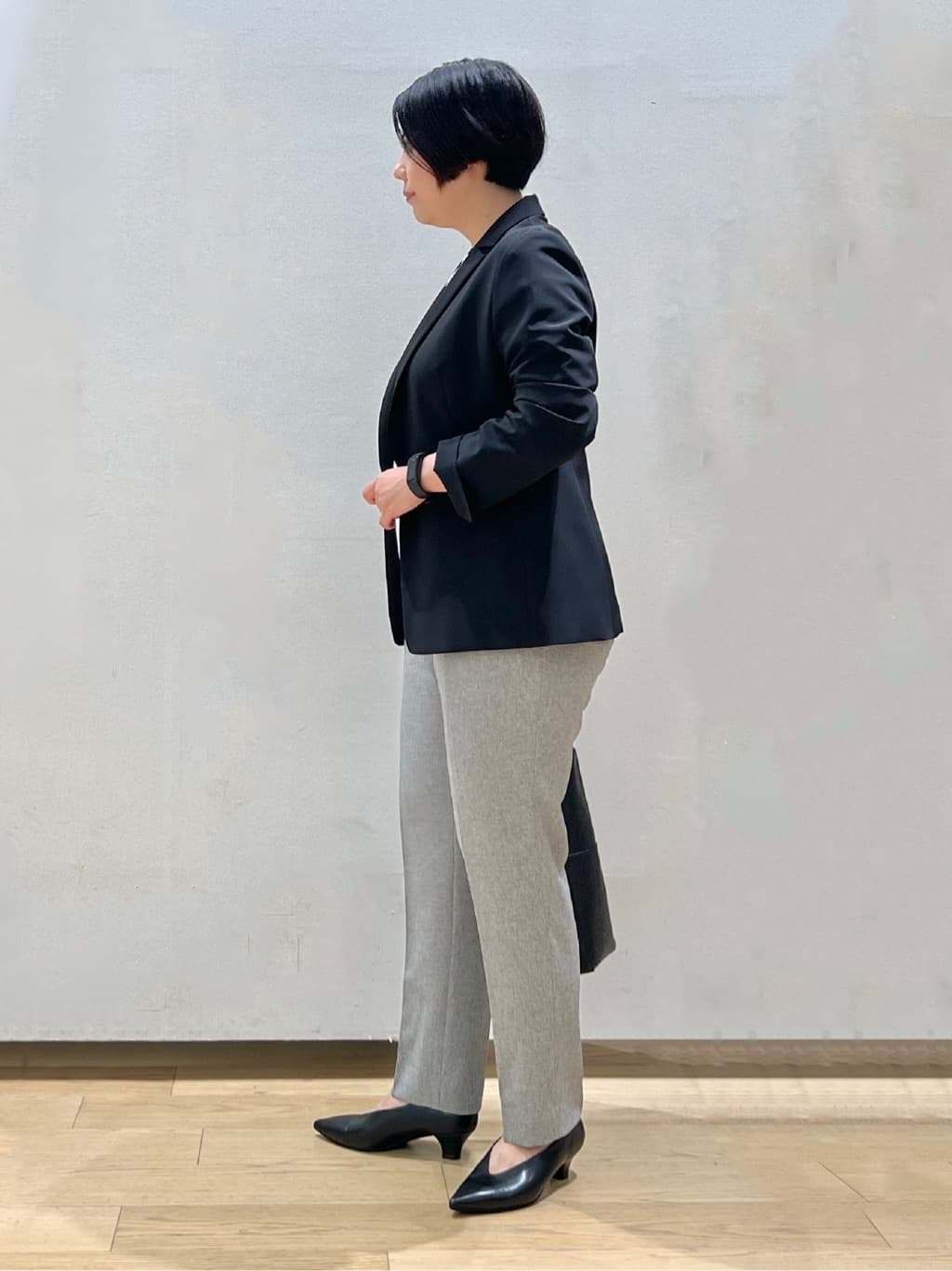 shimaさんの「INDIVI｜【洗える/通勤/UVケア/日本製】ストレッチテーラードジャケット」を使ったコーディネート