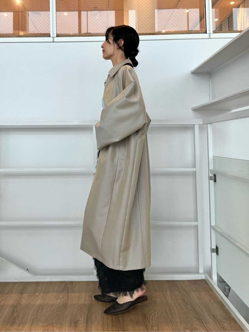 uchi__yamaさんの「CODE A｜balmacaan coat」を使ったコーディネート