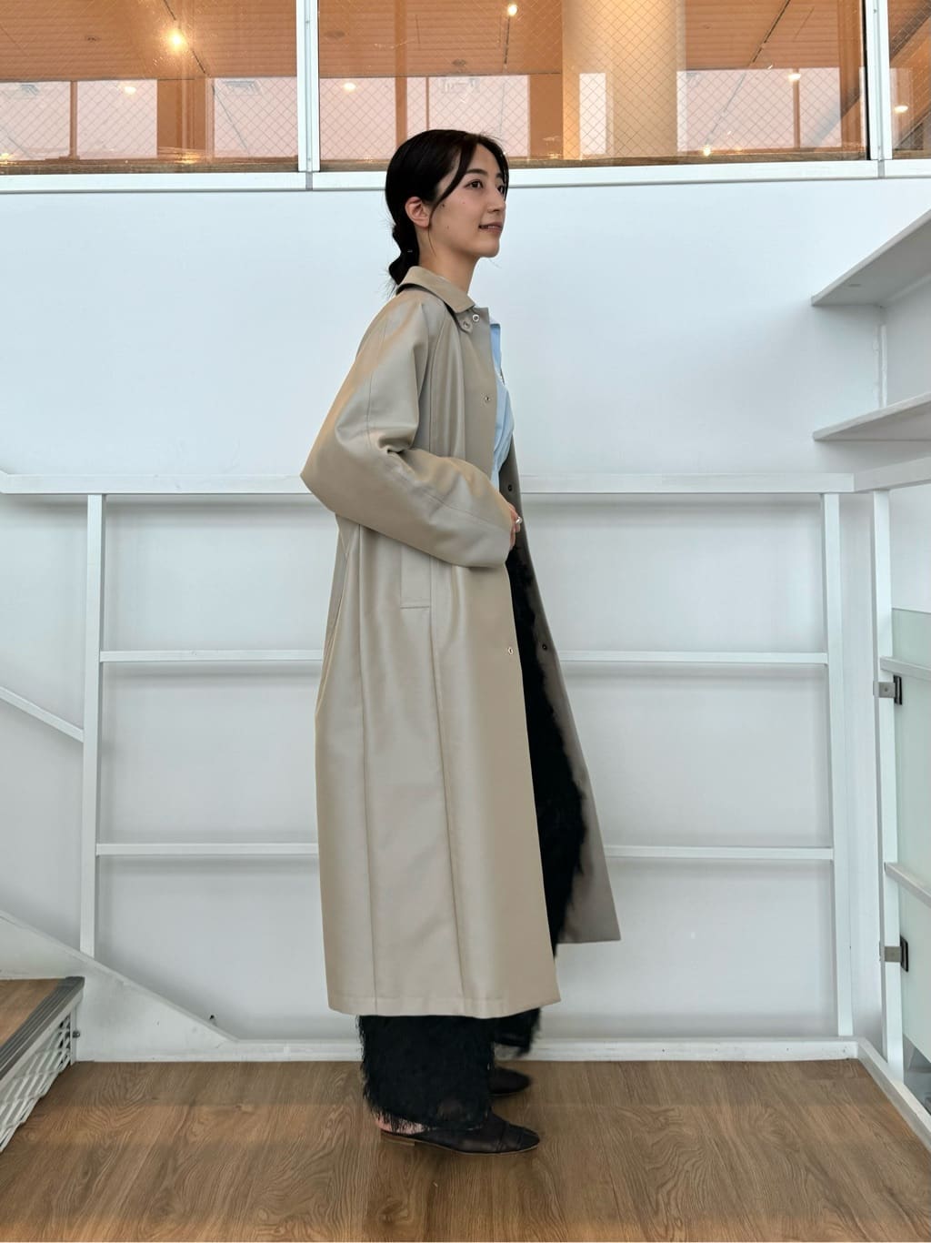uchi__yamaさんの「CODE A｜balmacaan coat」を使ったコーディネート