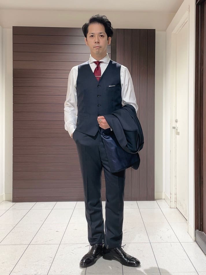 ToyoPさんの「TAKEO KIKUCHI｜【Made in JAPAN】矢絣（やがすり）スーツ／スリーピース対応」を使ったコーディネート