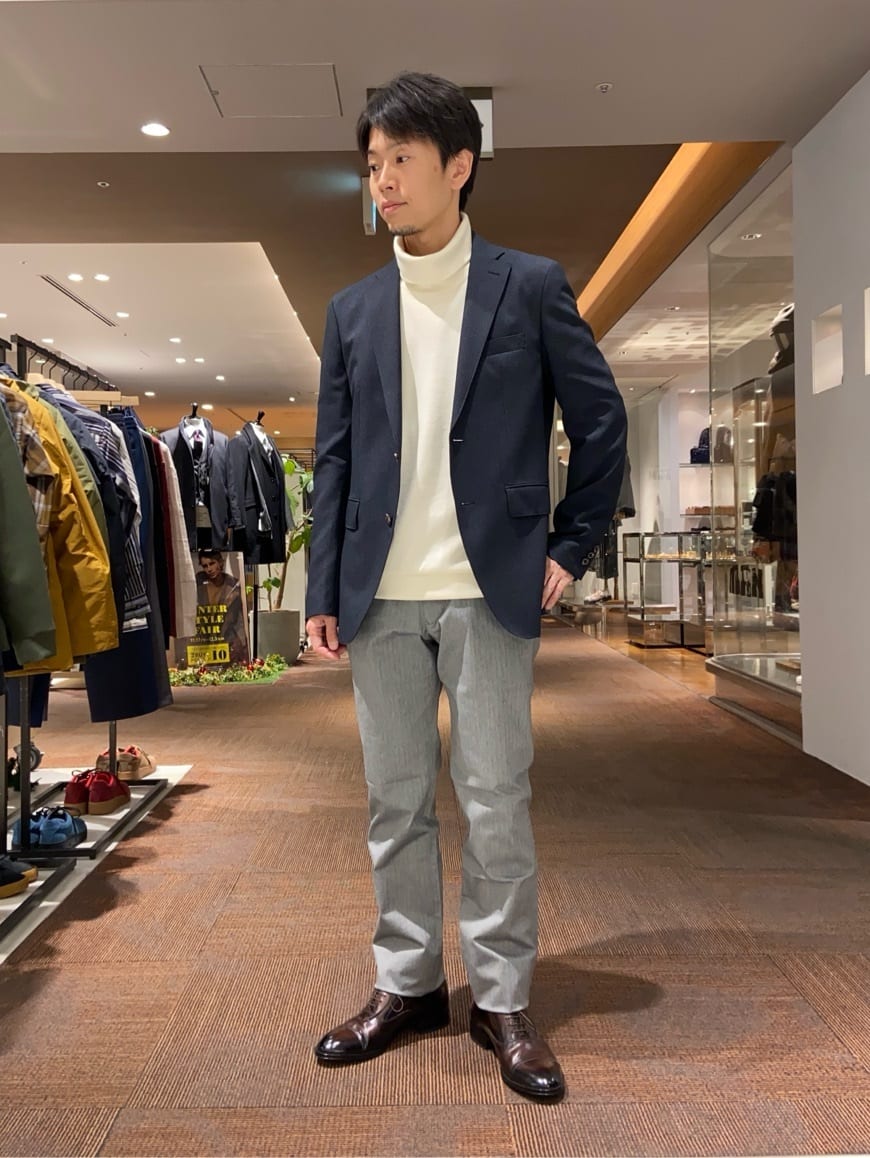 わいずみさんの「TAKEO KIKUCHI｜【全7サイズ&times;8色展開！】トップマルチヘリンボン パンツ」を使ったコーディネート