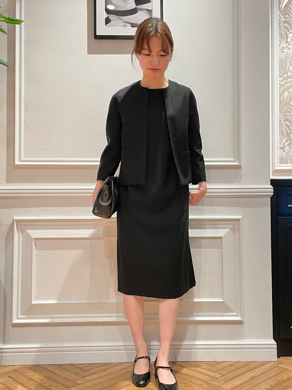 Karinさんの「DRESSTERIOR｜【セットアップ可】ブラックフォーマルワンピース」を使ったコーディネート