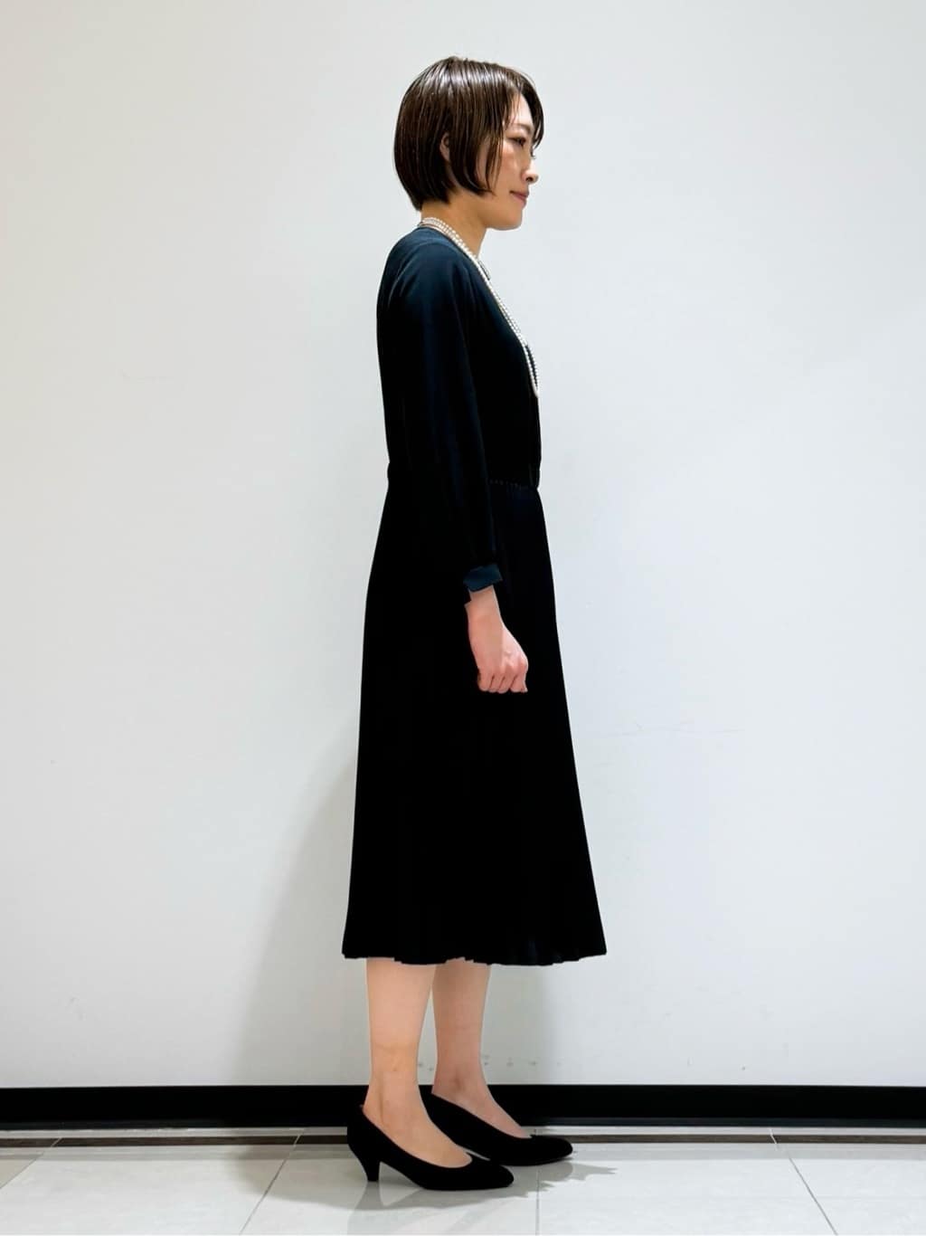 mikaさんの「INDIVI｜【マルチWAY】3点セットパール調ネックレス」を使ったコーディネート
