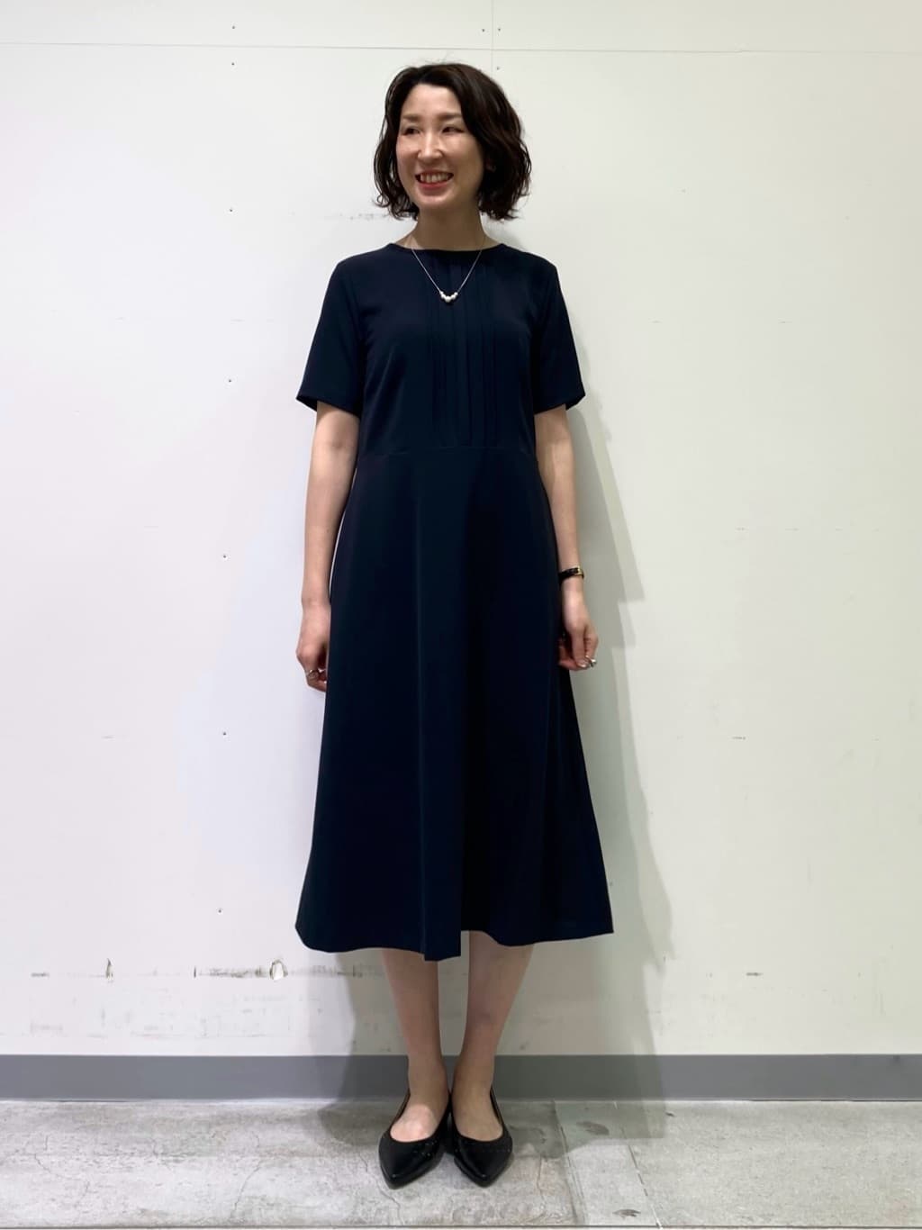 yuriさんの「INDIVI｜【セレモニーにおすすめ！】パール調トップネックレス」を使ったコーディネート