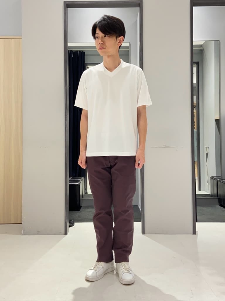 わいずみさんの「TAKEO KIKUCHI｜【全7サイズ&times;8色展開！】トップマルチヘリンボン パンツ」を使ったコーディネート