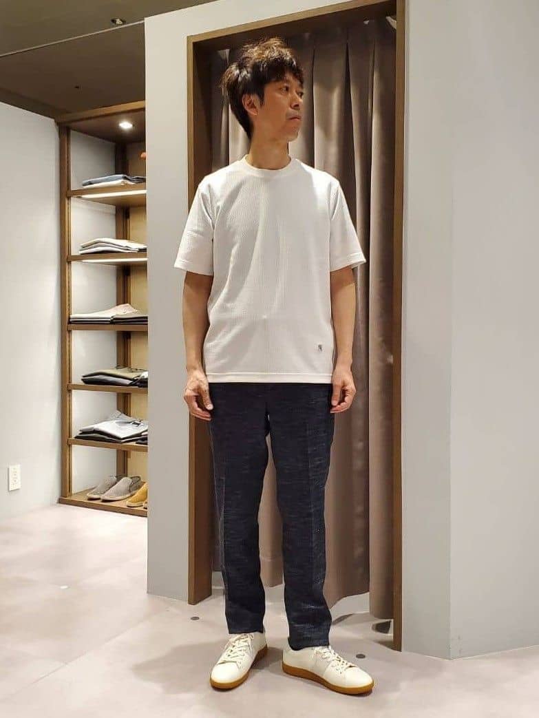 ishidaさんの「TAKEO KIKUCHI｜【尾州織】リネンブレンド メッシュ ジャケット」を使ったコーディネート