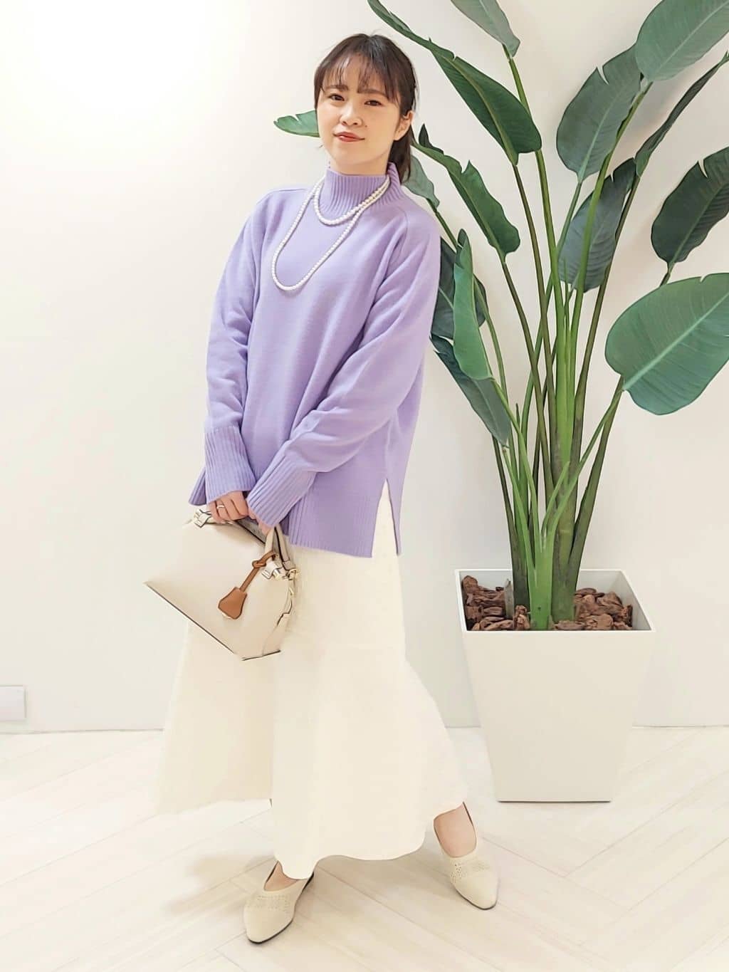 YuKaRiさんの「UNTITLED｜【日本製／2WAY衿】スタンドカラー ロングコート」を使ったコーディネート