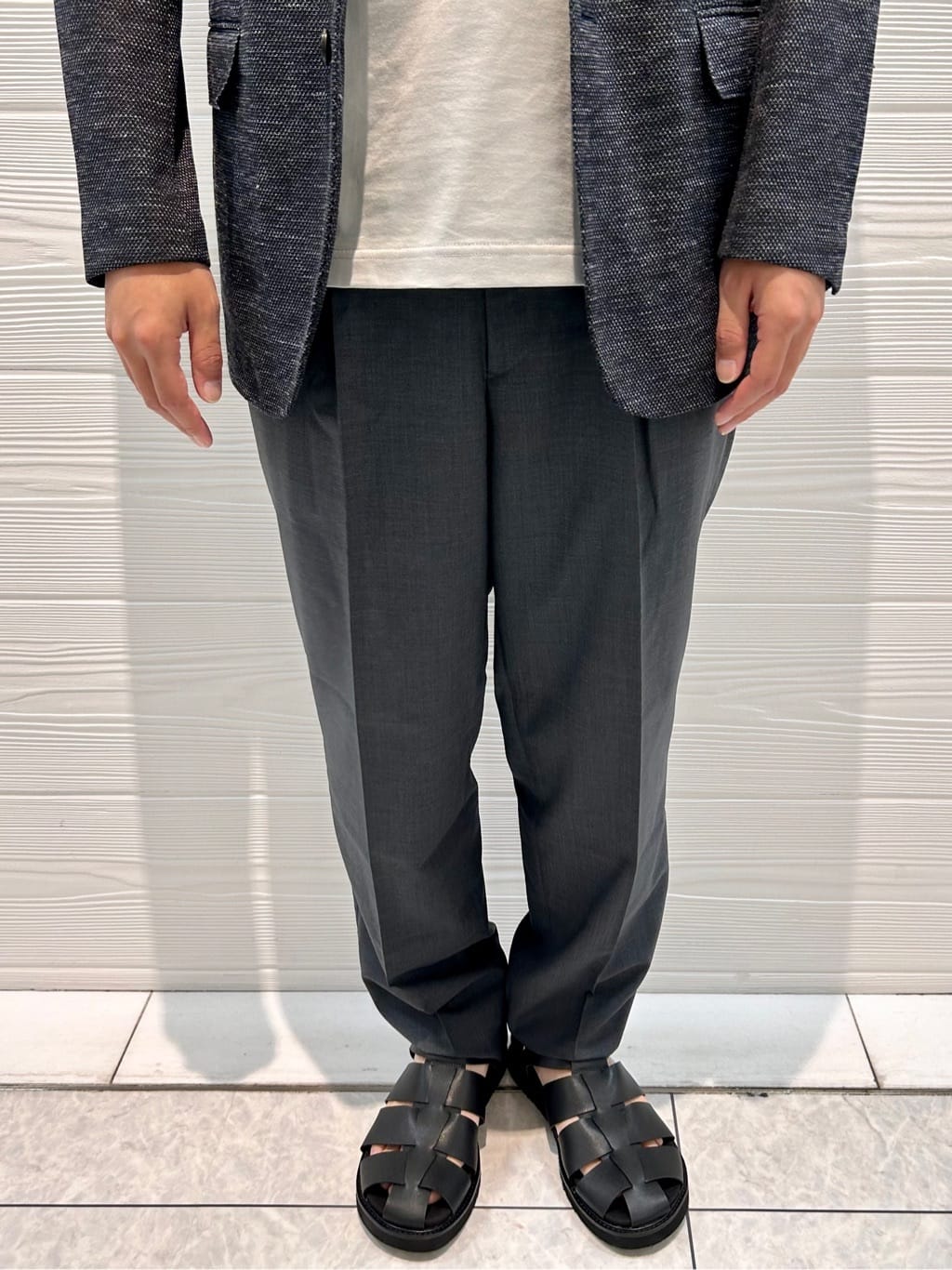 すーさんの「TAKEO KIKUCHI｜【尾州織】リネンブレンド メッシュ ジャケット」を使ったコーディネート