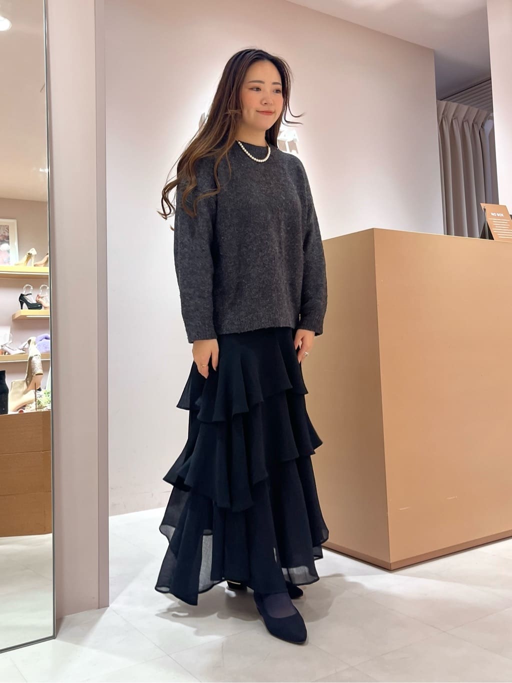 aya.oさんの「ESPERANZA｜《定番》晴雨兼用クッションフラットパンプス」を使ったコーディネート