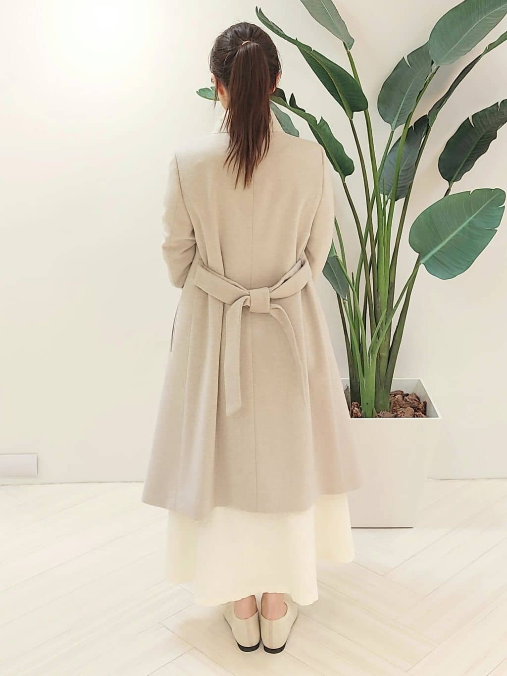 YuKaRiさんの「UNTITLED｜【日本製／2WAY衿】スタンドカラー ロングコート」を使ったコーディネート