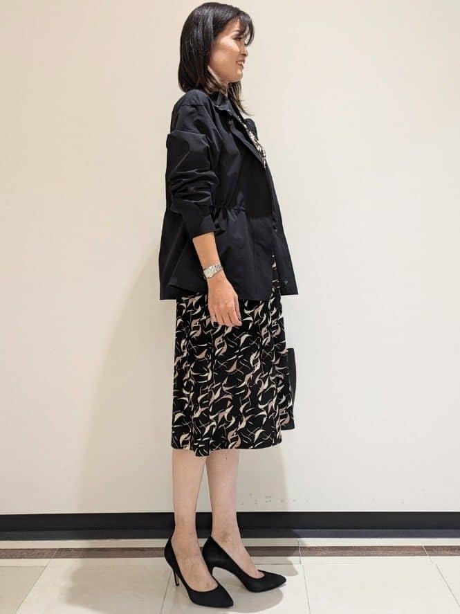 mikiさんの「COUP DE CHANCE｜【日本製】ロングフェイクパールネックレス3」を使ったコーディネート