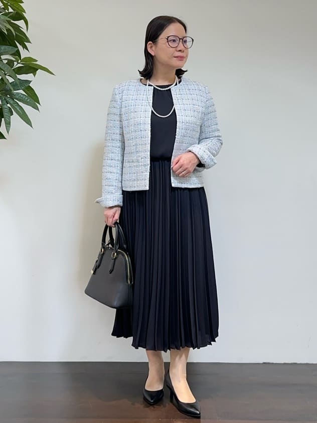 Asamiさんの「UNTITLED｜【追加6/日本製】2連フェイクパールネックレス」を使ったコーディネート