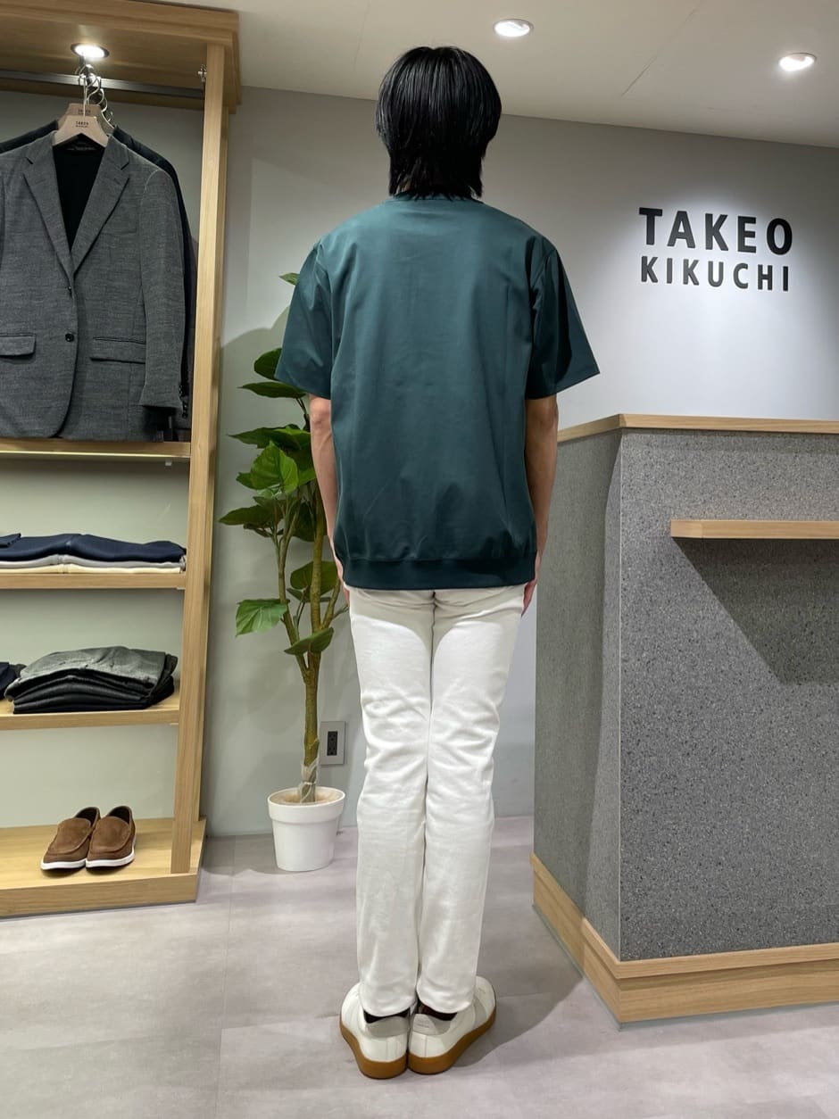 TAKE✳︎さんの「TAKEO KIKUCHI｜【抗菌防臭／5サイズ展開】ハイゲージポンチ Tシャツ」を使ったコーディネート