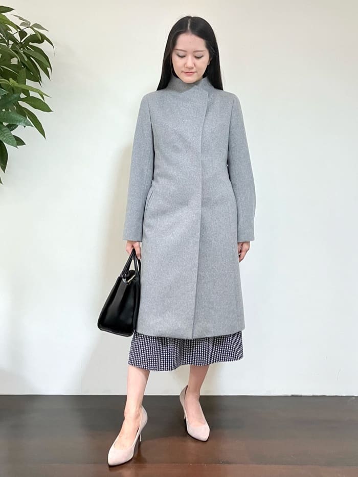 カレンさんの「UNTITLED｜【日本製／2WAY衿】スタンドカラー ロングコート」を使ったコーディネート