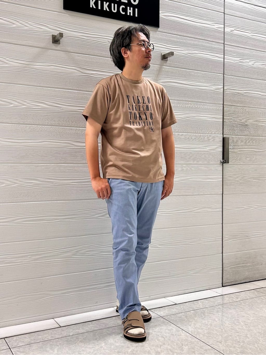 すーさんの「TAKEO KIKUCHI｜【尾州織】リネンブレンド メッシュ ジャケット」を使ったコーディネート