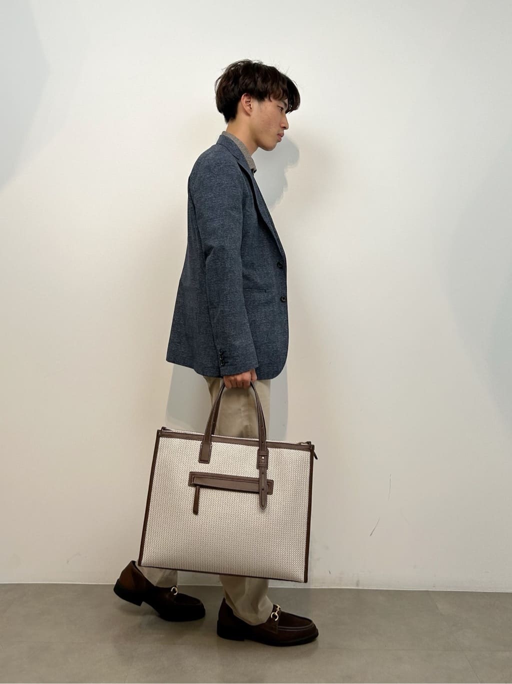 SHOSEIさんの「TAKEO KIKUCHI｜【抗菌防臭】COOL DOTS（R）ドビープリント ジャケット」を使ったコーディネート