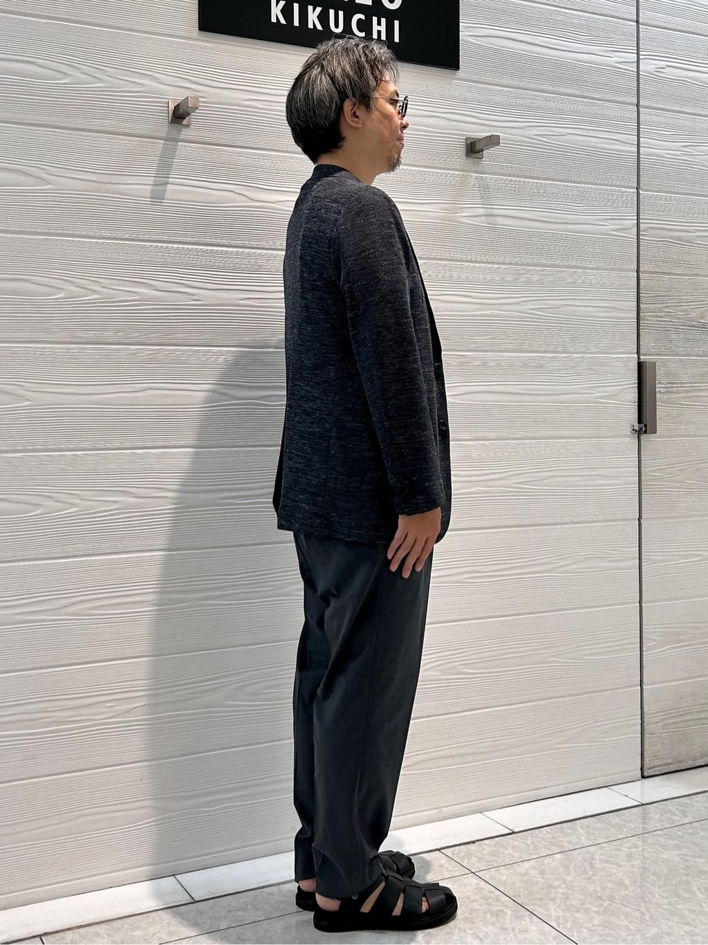 すーさんの「TAKEO KIKUCHI｜【尾州織】リネンブレンド メッシュ ジャケット」を使ったコーディネート