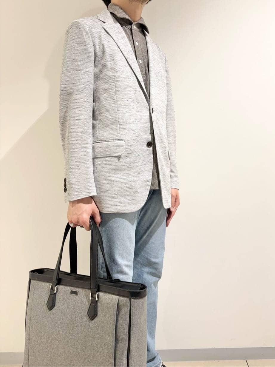 及川さんの「TAKEO KIKUCHI｜【尾州織】リネンブレンド メッシュ ジャケット」を使ったコーディネート