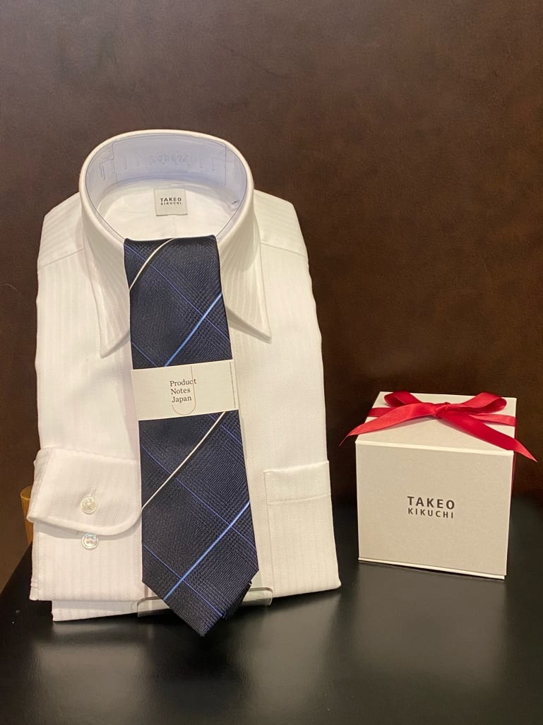 かわぴーさんの「TAKEO KIKUCHI｜【Made in JAPAN】番千鳥ウィンドペン柄 ネクタイ」を使ったコーディネート