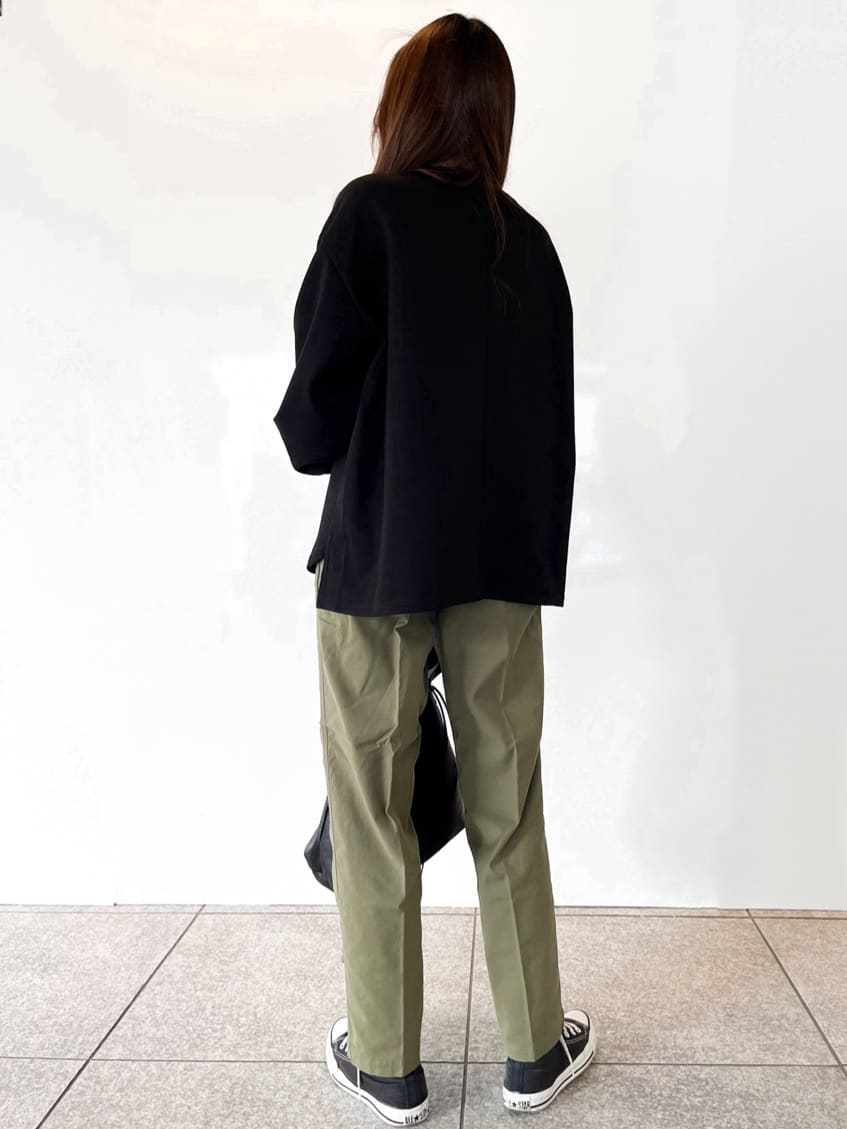 Risaさんの「OPAQUE.CLIP｜ストレッチベイカーパンツ／オーガニックコットン混【洗濯機洗い可／ストレッチ】」を使ったコーディネート