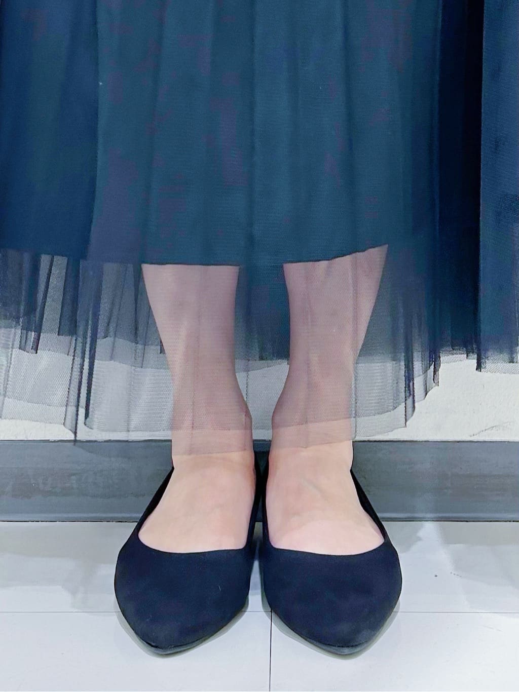 かなぴぃさんの「ESPERANZA｜《定番》晴雨兼用クッションフラットパンプス」を使ったコーディネート
