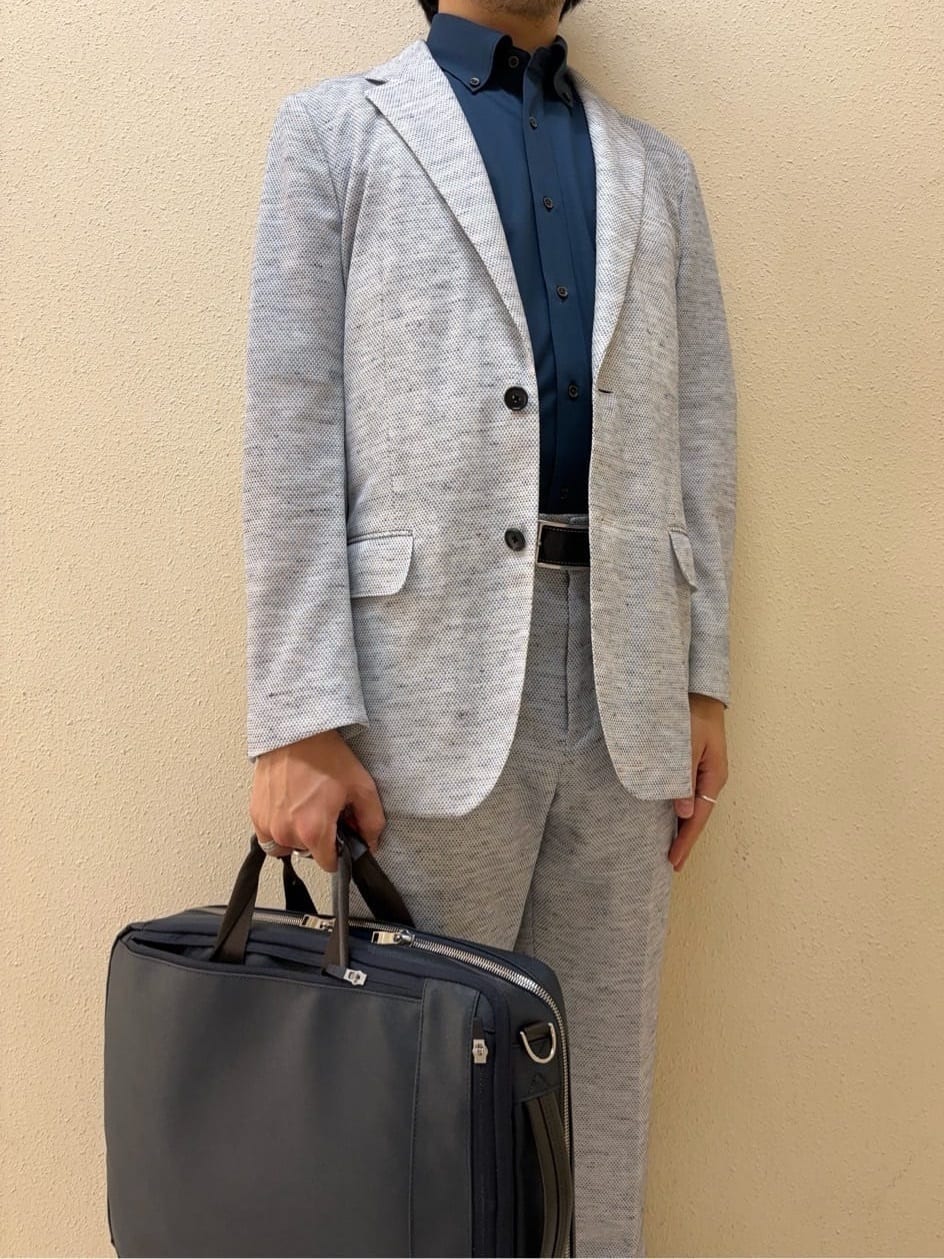 及川さんの「TAKEO KIKUCHI｜【尾州織】リネンブレンド メッシュ ジャケット」を使ったコーディネート