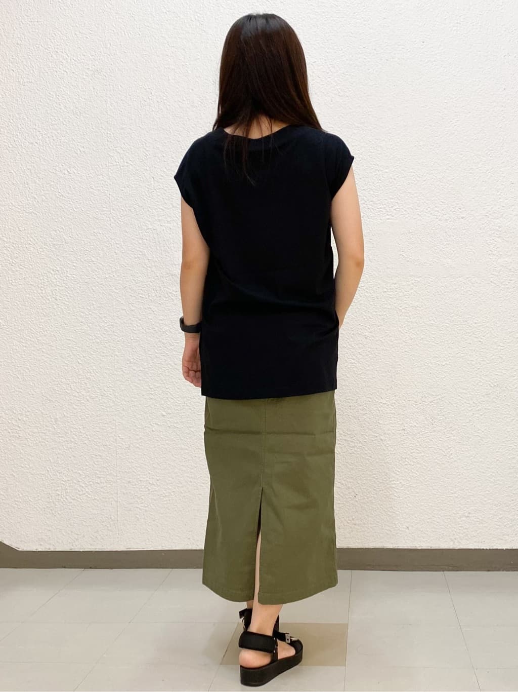 Yukaさんの「index｜オーガニックコットン混 ベイカースカート【洗濯機洗い可／ストレッチ】」を使ったコーディネート