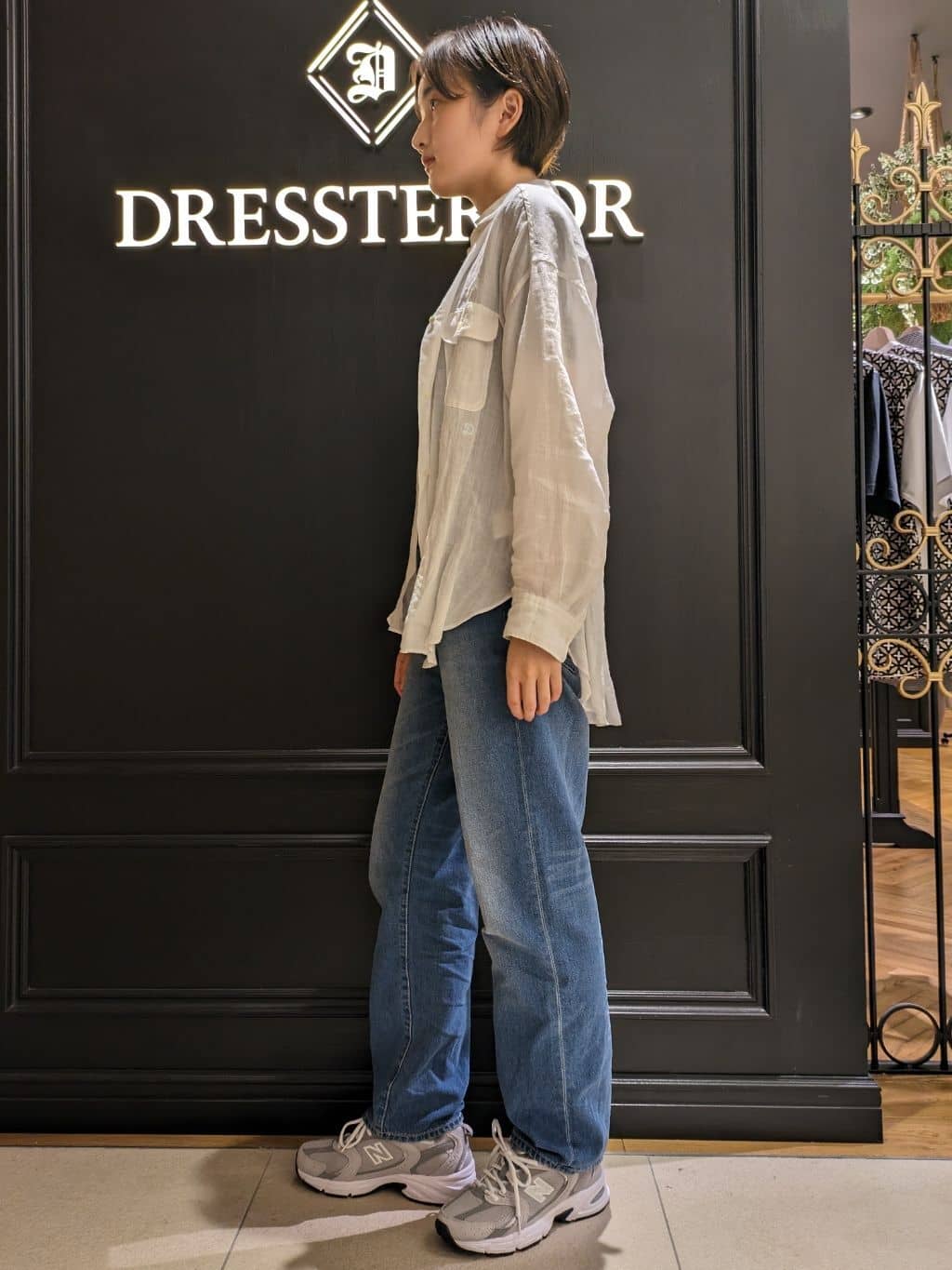 saoriさんの「DRESSTERIOR｜【ウォッシャブル】テーパードコンフォートデニム」を使ったコーディネート
