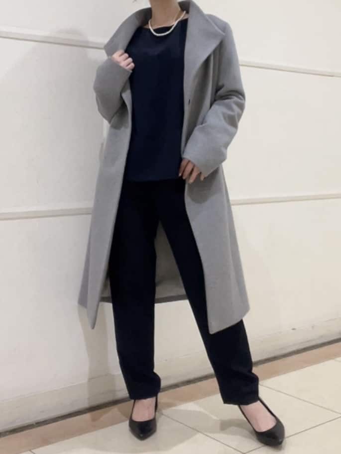 watanabeさんの「UNTITLED｜【日本製／2WAY衿】スタンドカラー ロングコート」を使ったコーディネート