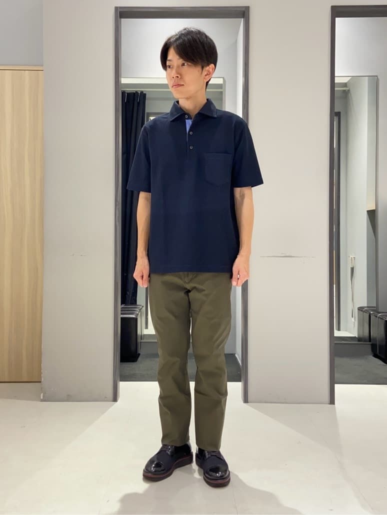わいずみさんの「TAKEO KIKUCHI｜【抗菌防臭／9色5サイズ展開】ハニカムメランジ ポロシャツ」を使ったコーディネート