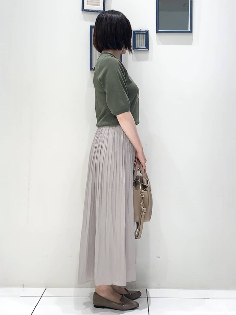 まぁさんさんの「grove｜メタルパーツローファーパンプス【晴雨兼用】」を使ったコーディネート