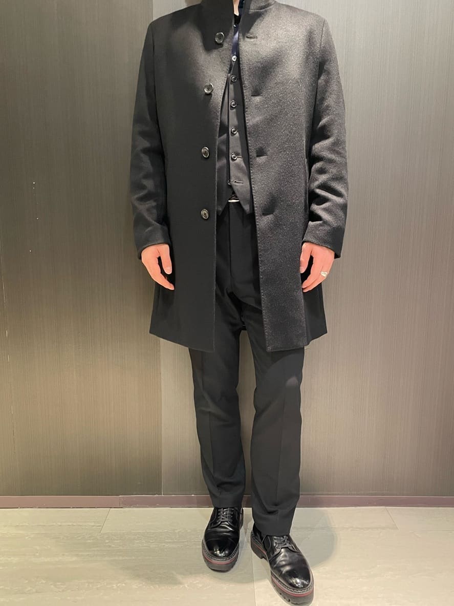 ぶうさんの「TAKEO KIKUCHI｜【ウールカシミヤブレンド】ビーバー調 スタンドカラー コート」を使ったコーディネート