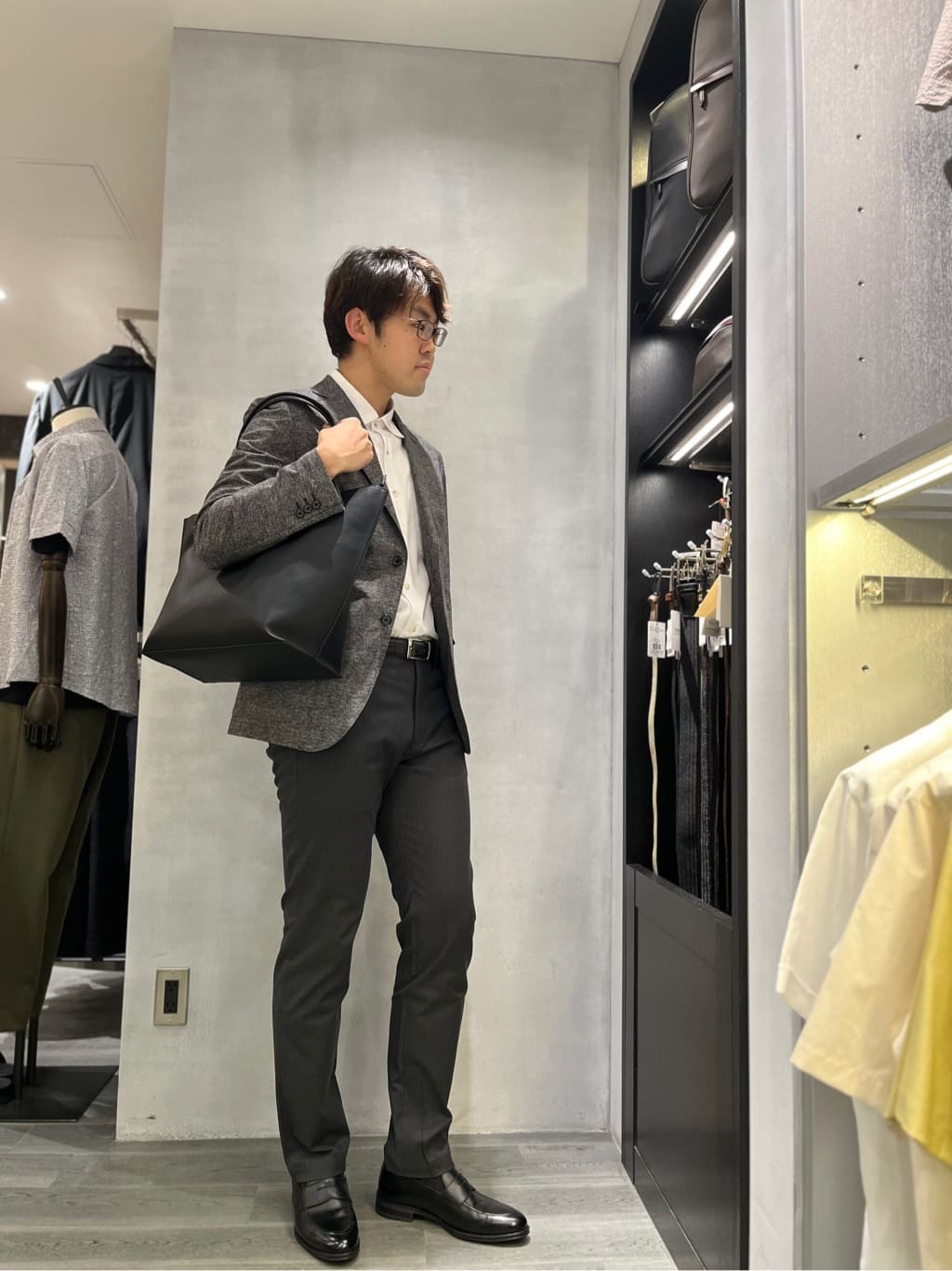 ジュンさんの「TAKEO KIKUCHI｜【抗菌防臭】COOL DOTS（R）ドビープリント ジャケット」を使ったコーディネート