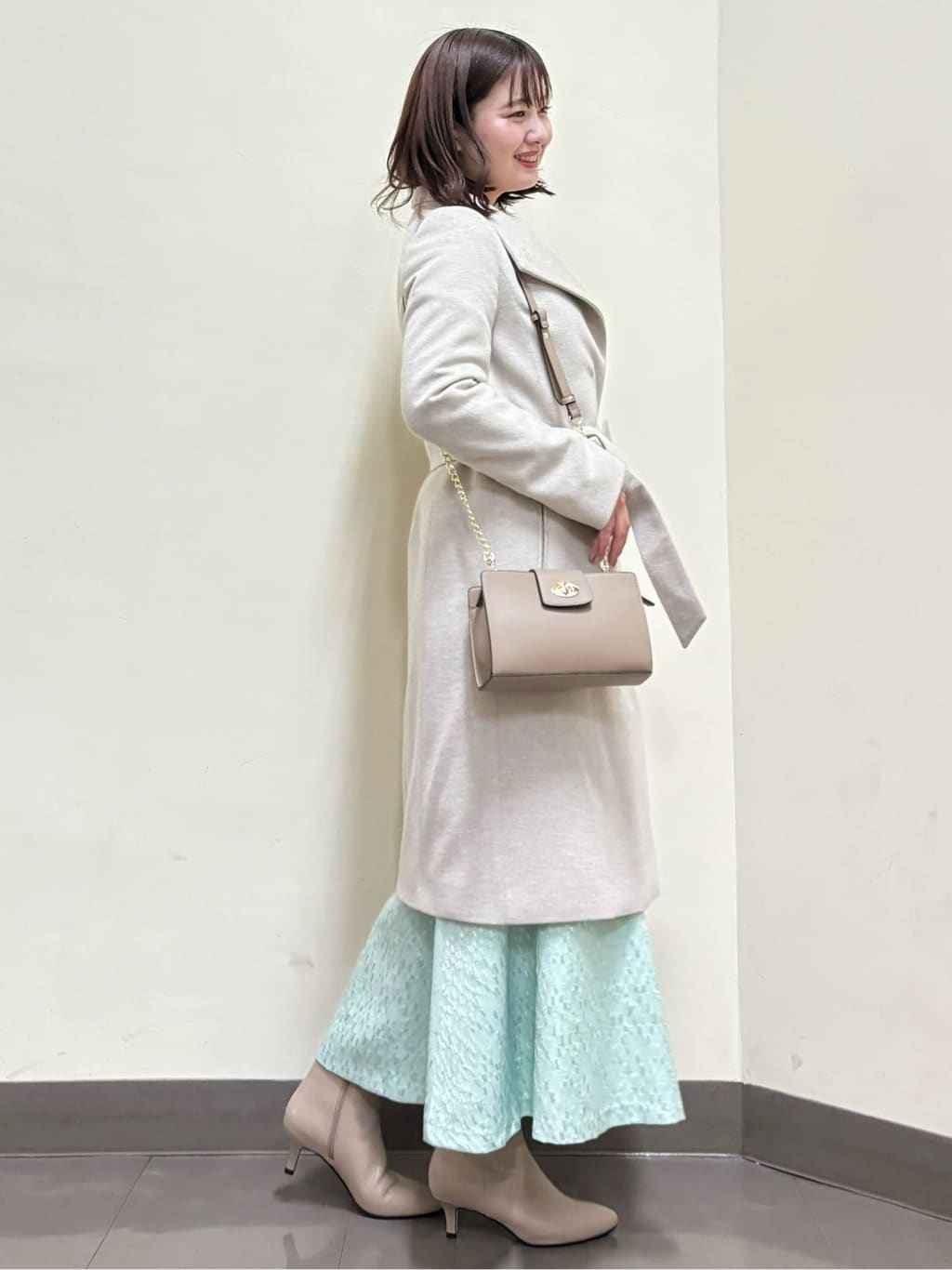 いくみさんの「UNTITLED｜【日本製／2WAY衿】スタンドカラー ロングコート」を使ったコーディネート