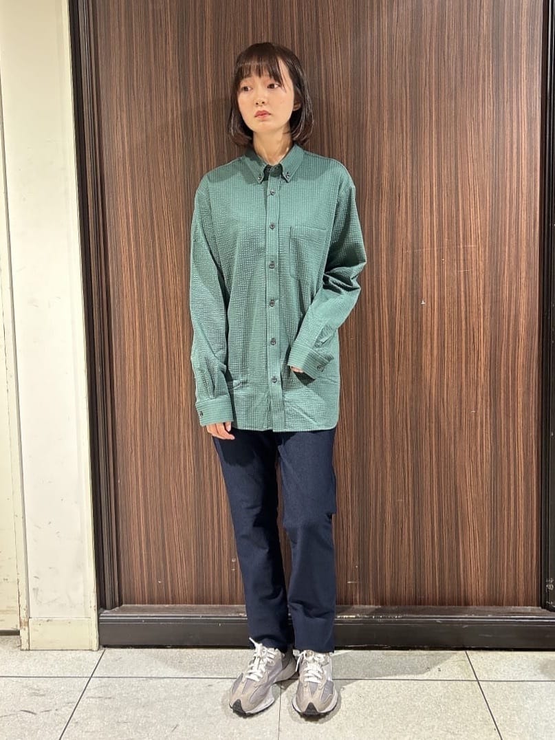 さやさんの「TAKEO KIKUCHI｜【抗菌防臭/シーズンレス】シアサッカー ジャージシャツ」を使ったコーディネート