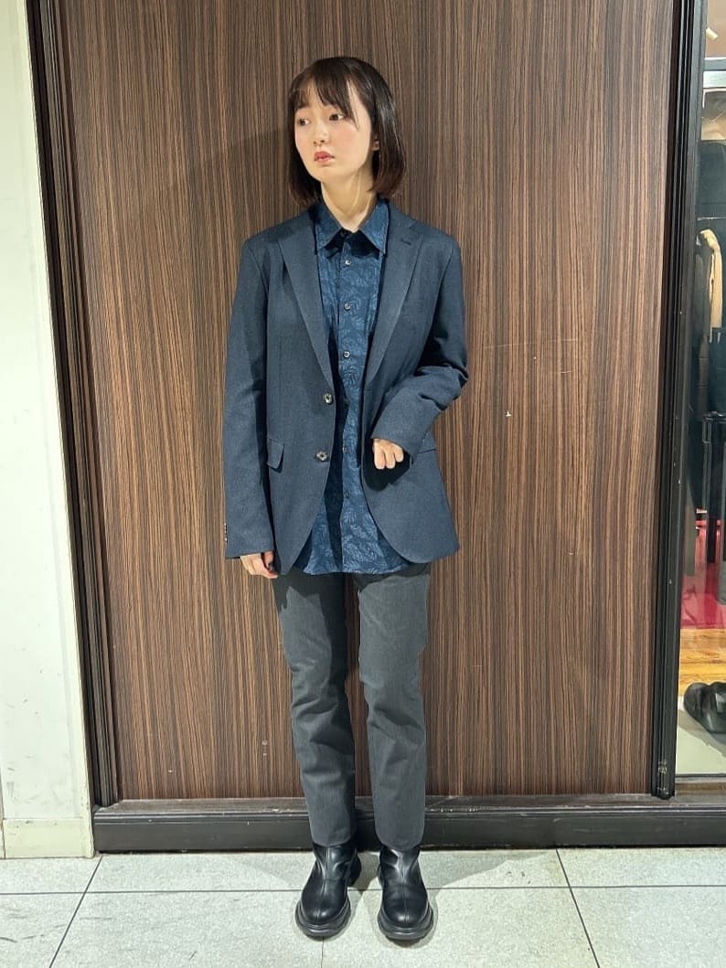 さやさんの「TAKEO KIKUCHI｜【全7サイズ&times;8色展開！】トップマルチヘリンボン パンツ」を使ったコーディネート