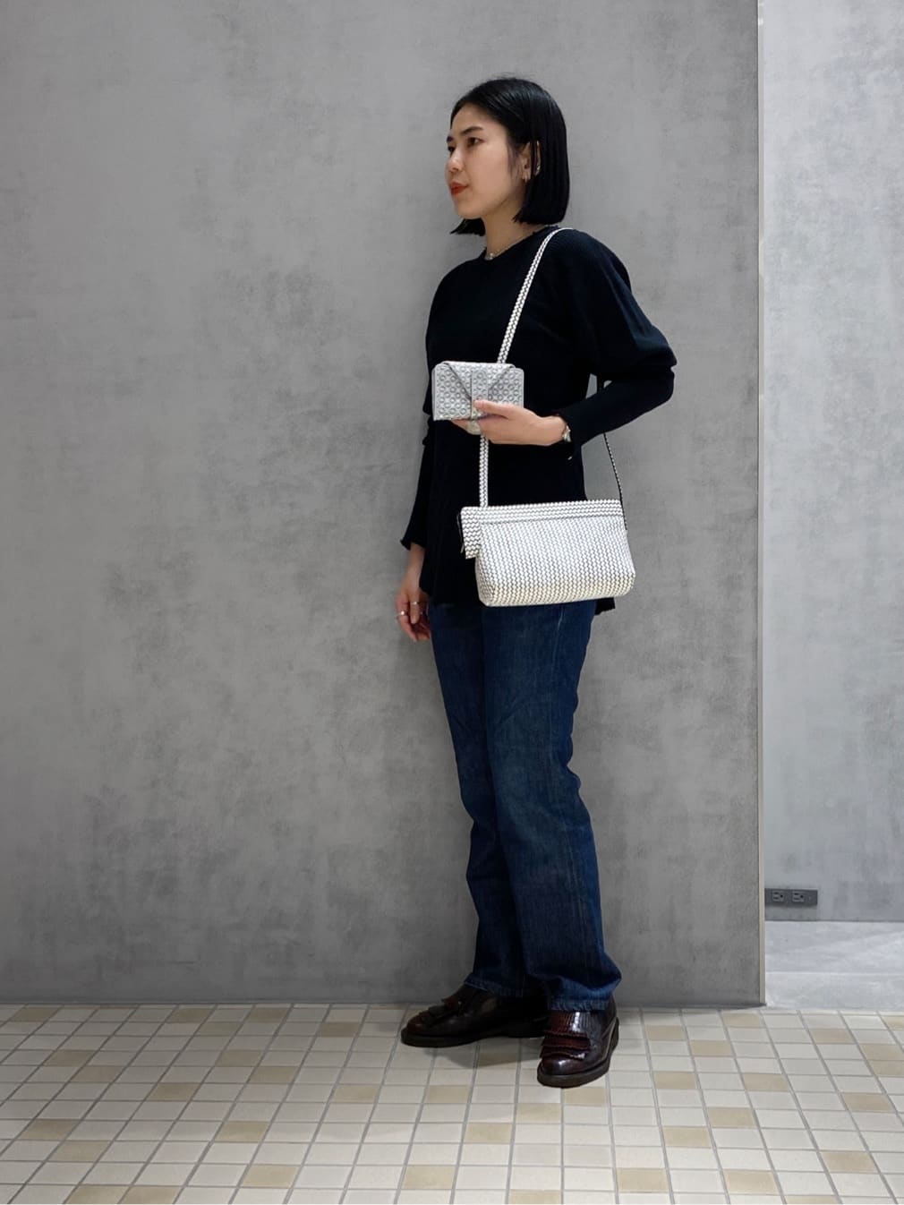 Uさんの「HIROKO HAYASHI｜OTTICA（オッティカ）ショルダーバッグ」を使ったコーディネート