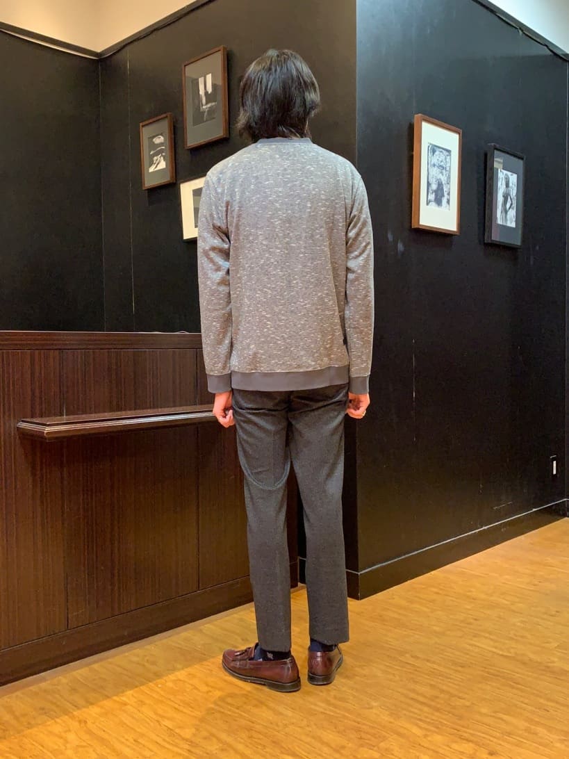 ニシカワさんの「TAKEO KIKUCHI｜【Sサイズ～】メランジ ストレッチ ジャージー スラックス」を使ったコーディネート