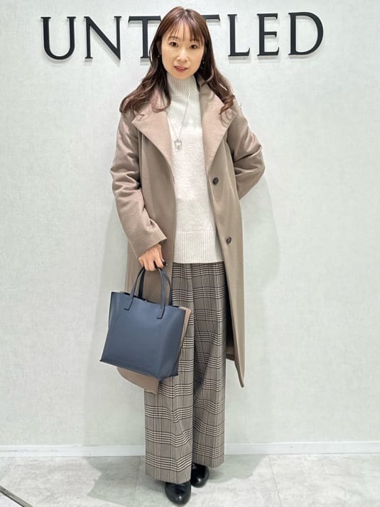 Miwaさんの「UNTITLED｜【日本製／2WAY衿】スタンドカラー ロングコート」を使ったコーディネート