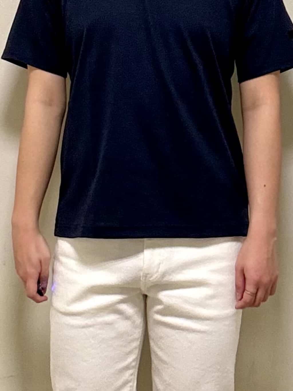 中村さんの「TAKEO KIKUCHI｜【Sサイズ～】ストレッチ デニム パンツ」を使ったコーディネート