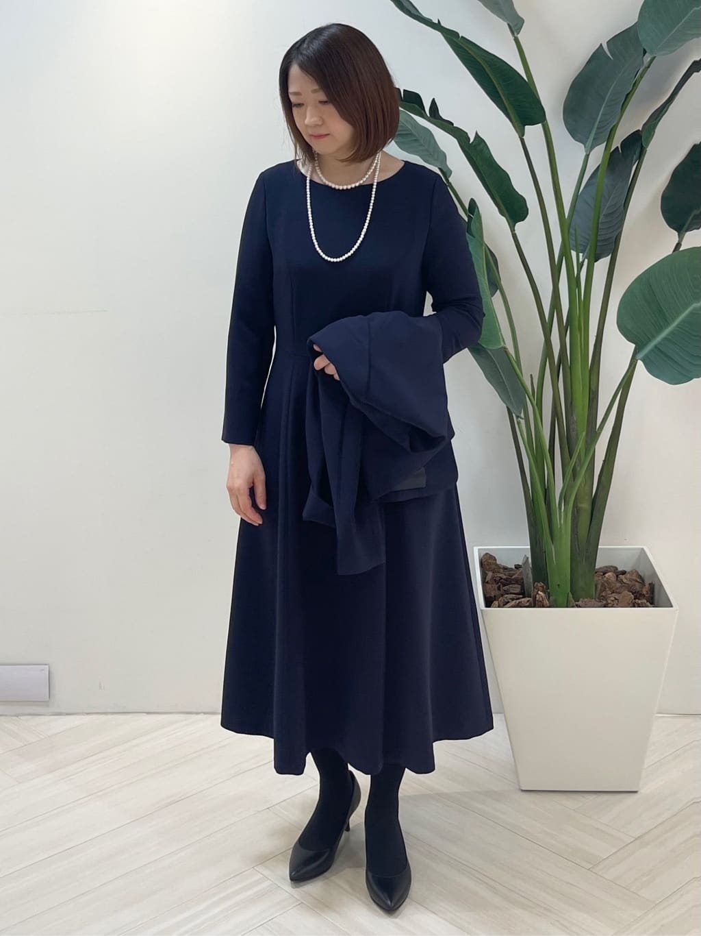 Tomoさんの「UNTITLED｜【追加6/日本製】2連フェイクパールネックレス」を使ったコーディネート