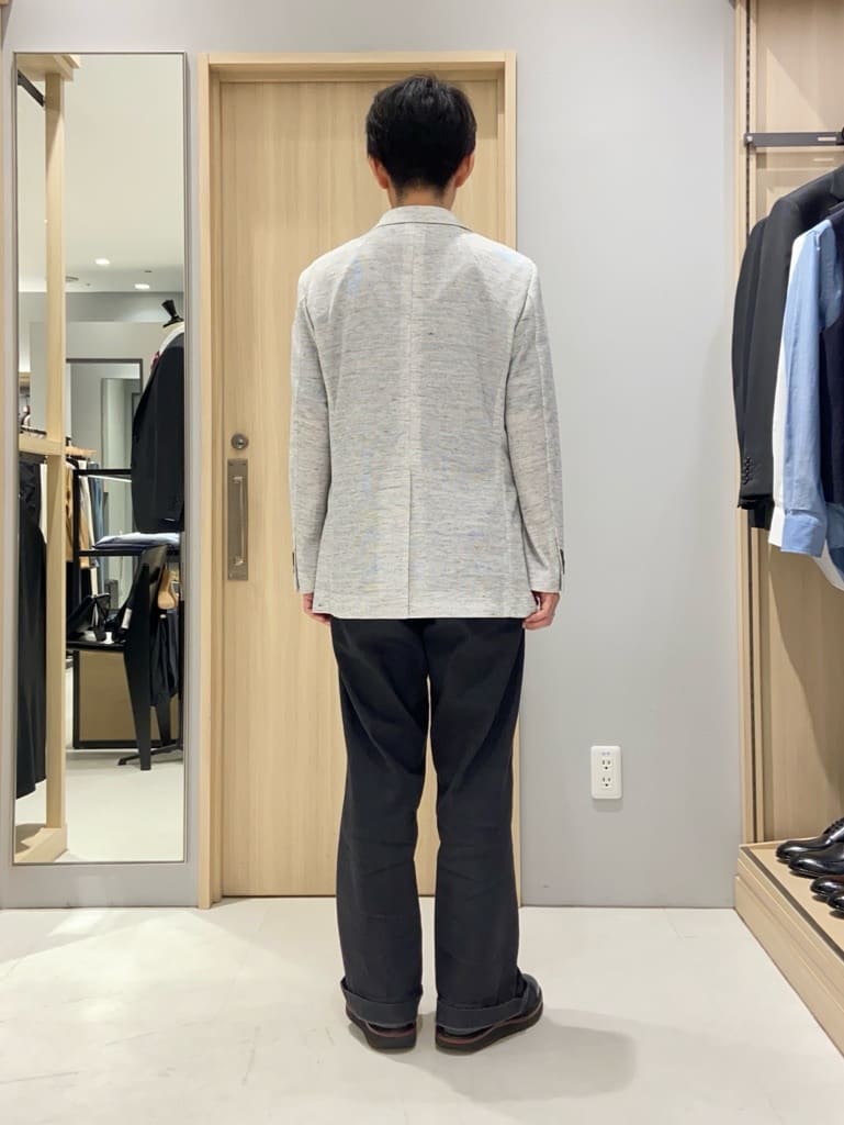 わいずみさんの「TAKEO KIKUCHI｜【尾州織】リネンブレンド メッシュ ジャケット」を使ったコーディネート