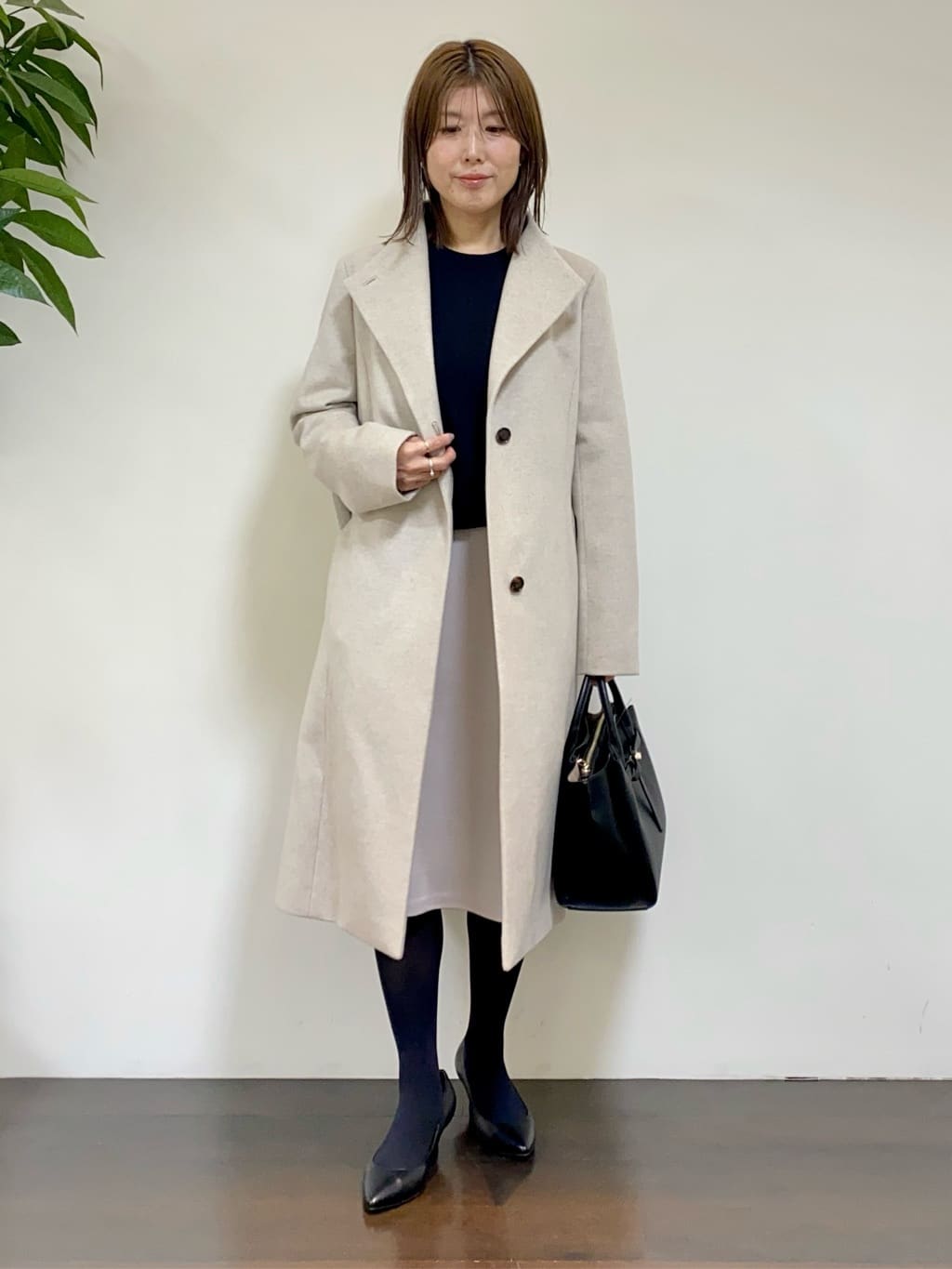 tomoさんの「UNTITLED｜【日本製／2WAY衿】スタンドカラー ロングコート」を使ったコーディネート