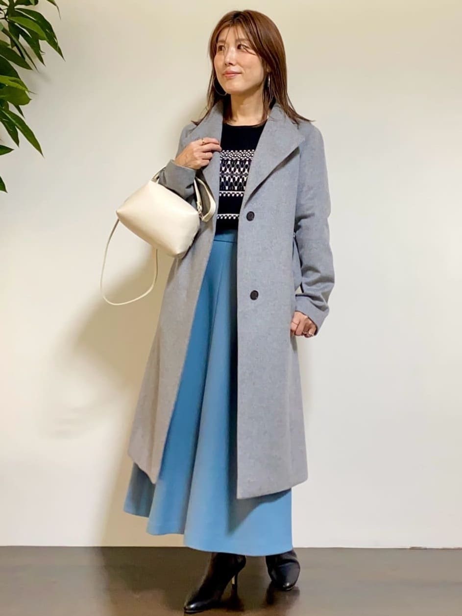 tomoさんの「UNTITLED｜【日本製／2WAY衿】スタンドカラー ロングコート」を使ったコーディネート