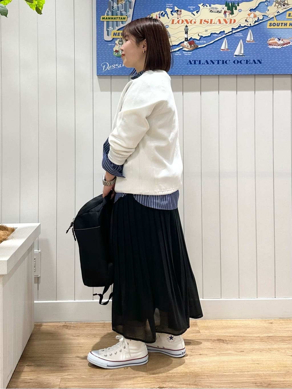 nahoさんの「Dessin｜【CONVERSE/コンバース】ハイカット」を使ったコーディネート