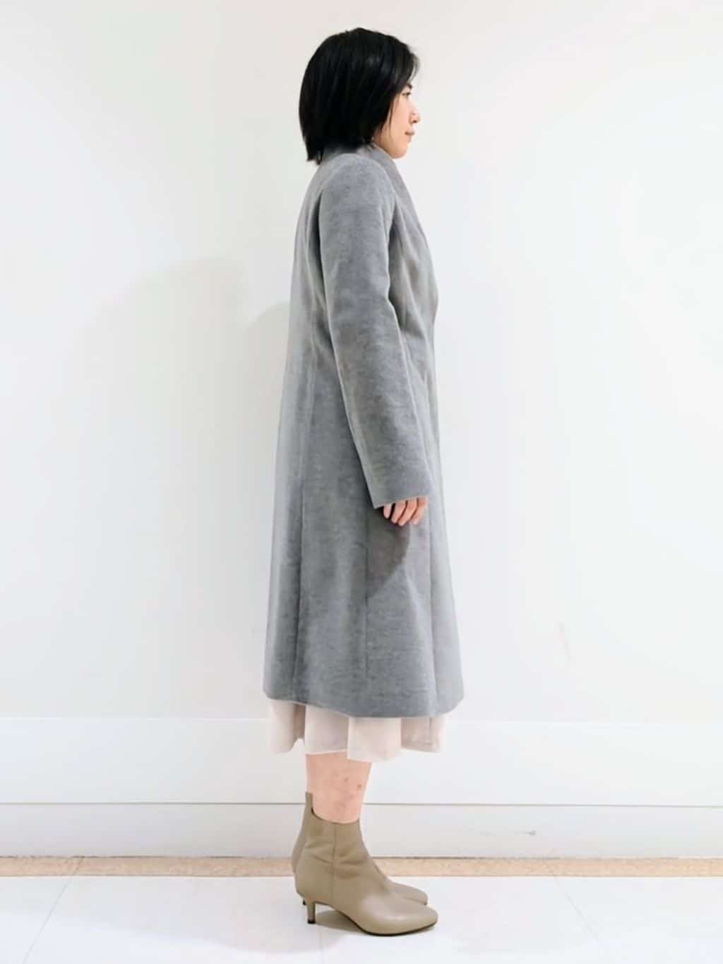ミズタさんの「UNTITLED｜【日本製／2WAY衿】スタンドカラー ロングコート」を使ったコーディネート