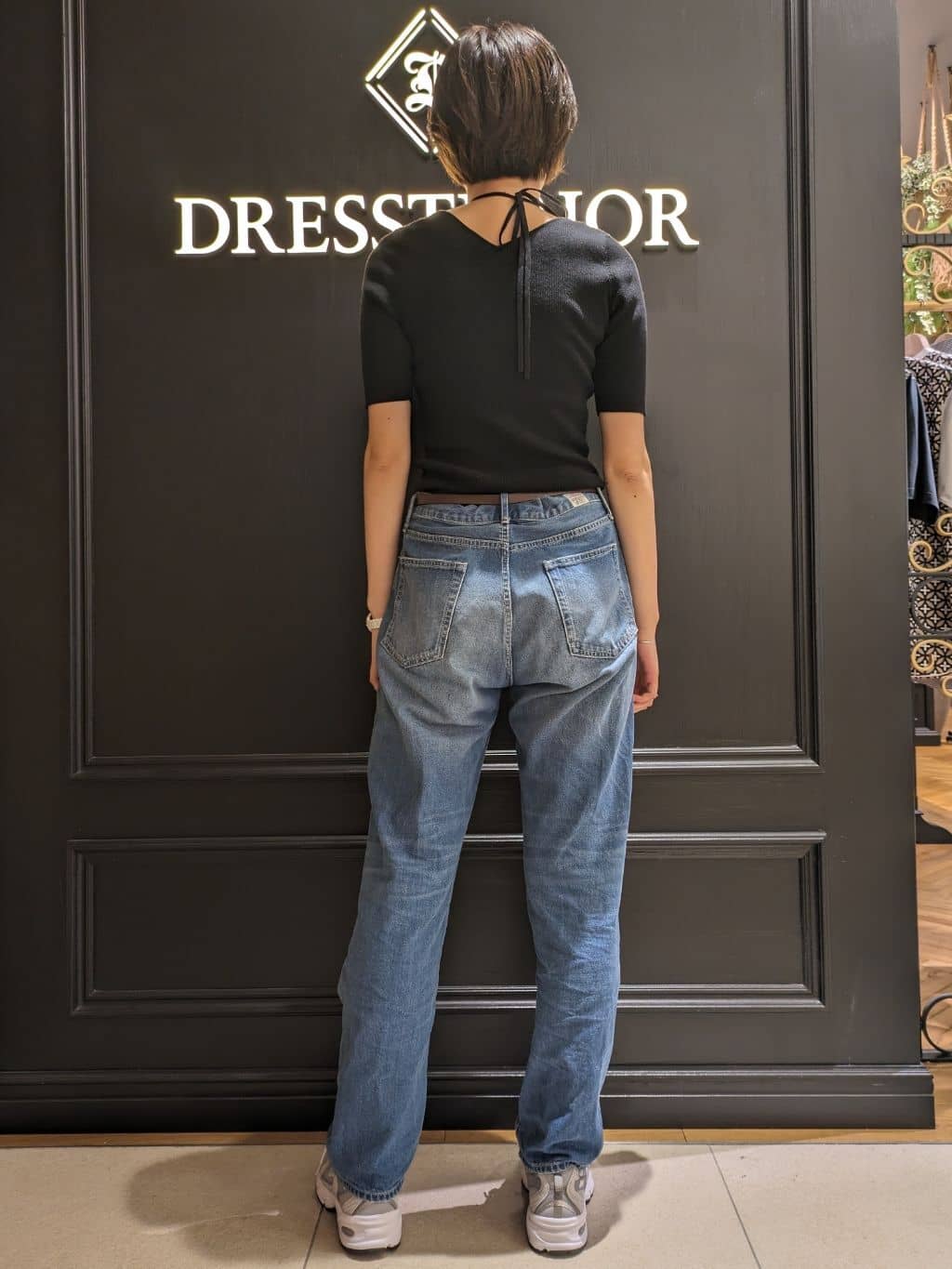 saoriさんの「DRESSTERIOR｜【ウォッシャブル】テーパードコンフォートデニム」を使ったコーディネート